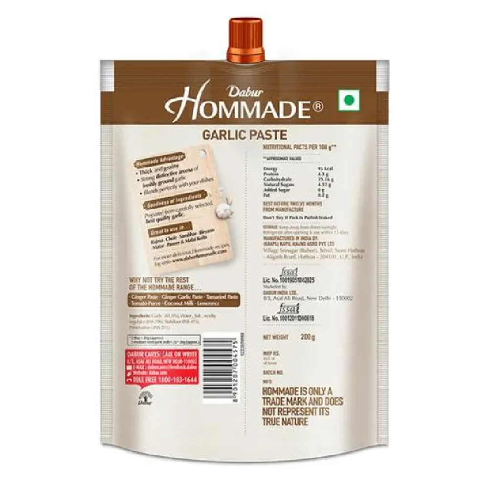 Dabur Hommade - Garlic Paste, 200 g-2.webp